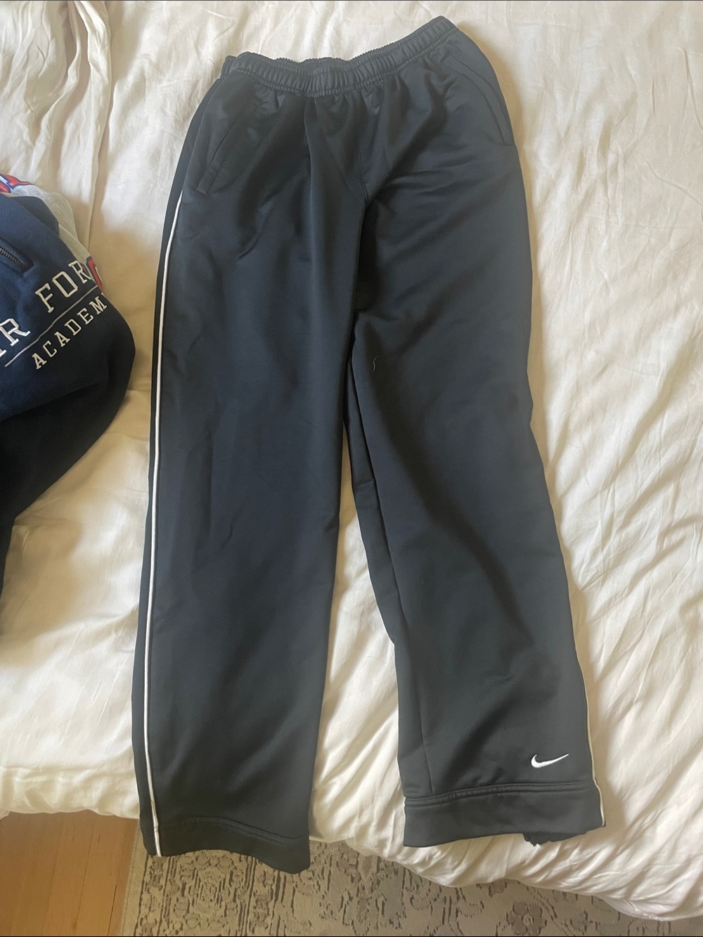 Nike Women’s Dri-Fit Black Sweats with White Side Stripe
